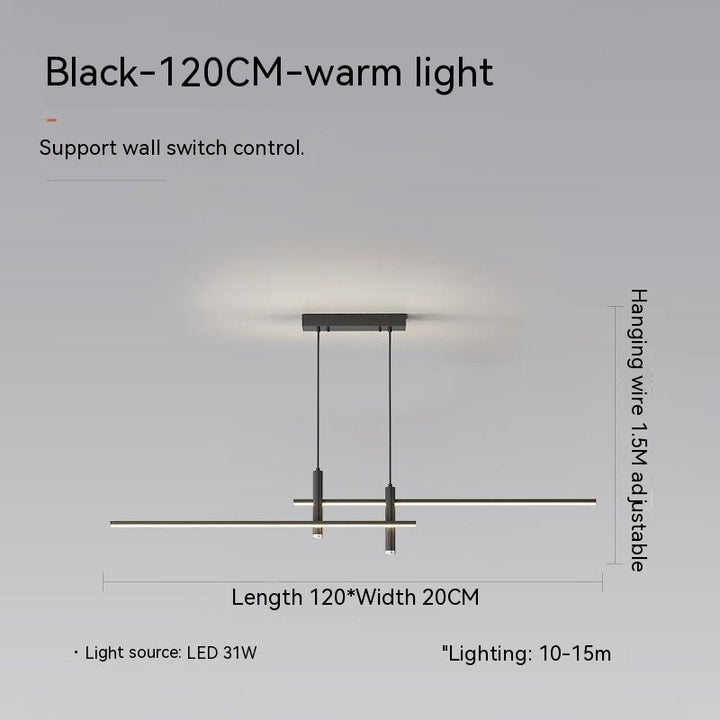 Nordic Restaurant Ceiling Lamp 36V Minimalist Strip Dining-room Lamp