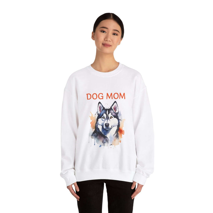 Dog Mom Siberian Husky Custom Gildan Unisex Crewneck Sweatshirt, Animal Lover Gift, Cozy Graphic Jumper - brillasTU