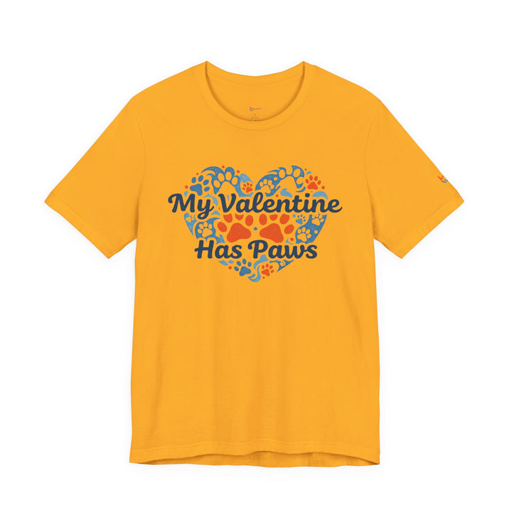 BrillasTU My Valentine Has Paws Shirt Dog Lover Cotton Blend
