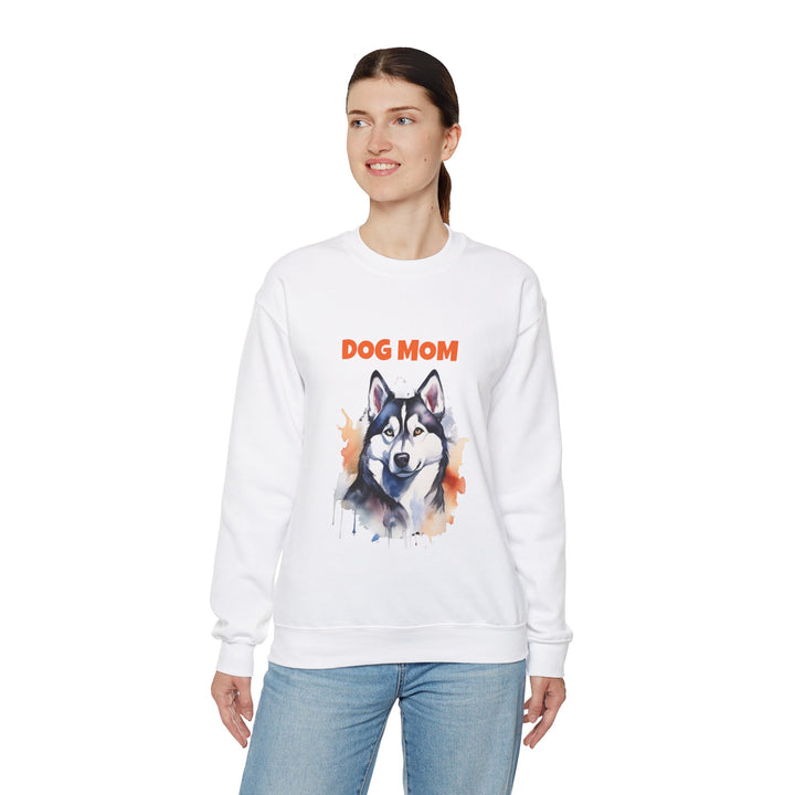 Dog Mom Siberian Husky Unisex Crewneck Sweatshirt, Gildan Animal Lover Gift - brillasTU