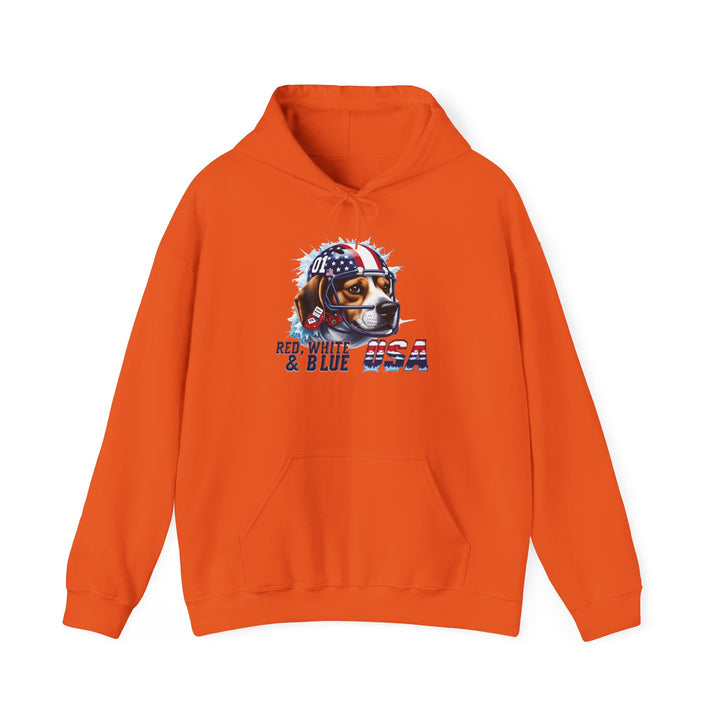 All-American Beagle Patriot Hoodie - Red, White & Blue Dog Lover Sweatshirt