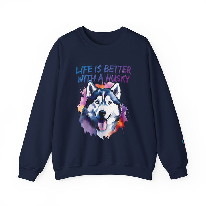 BrillasTU Life is Better with a Husky Crewneck - Unisex Sweatshirt - brillasTU #