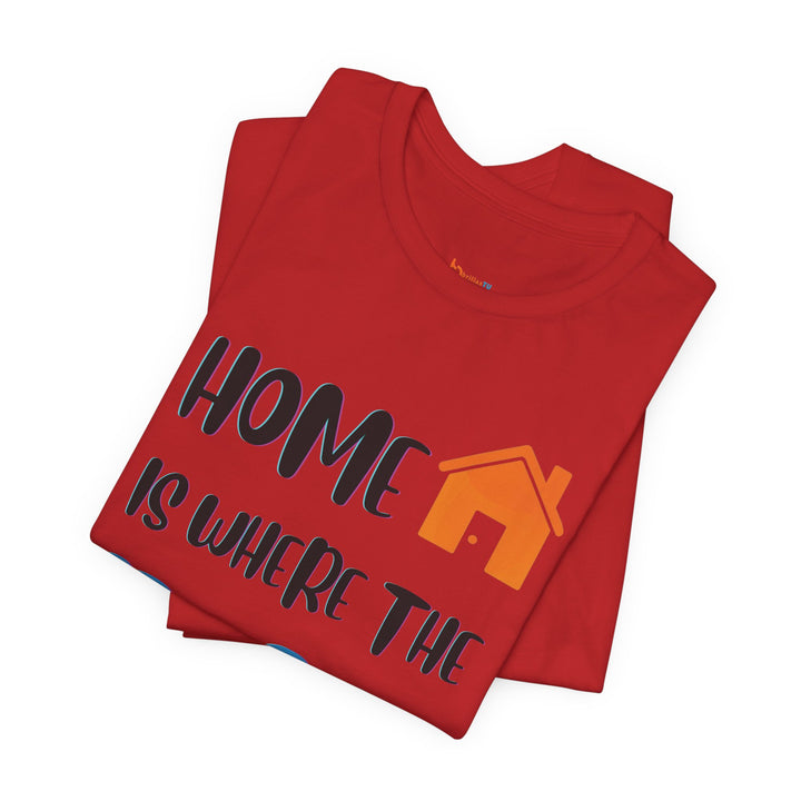 brillasTU Home Is Where The Dog Is Shirt Dog Lover Gift Cotton