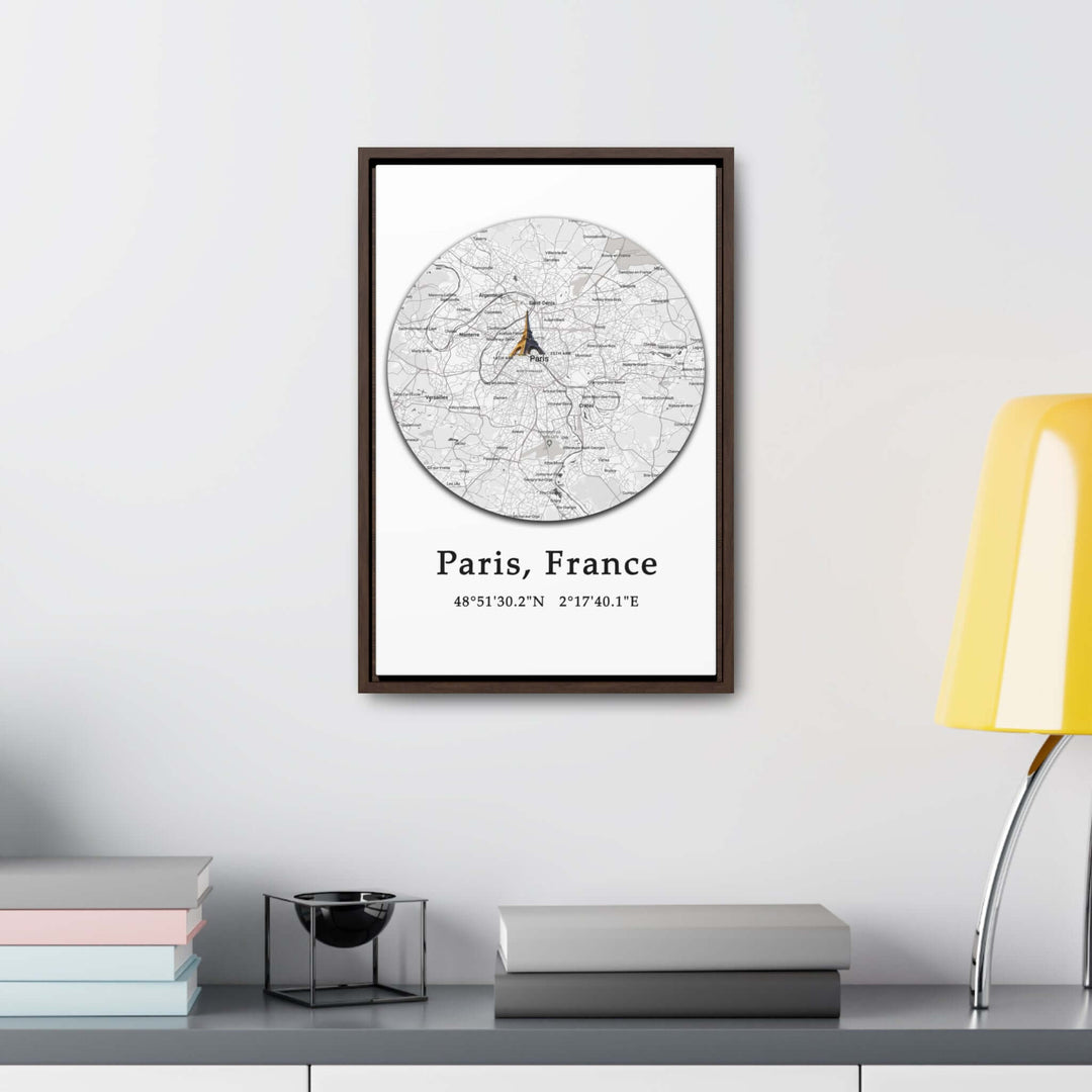 Paris France Map Gallery Canvas Wraps, Vertical FrameParis France Map Gallery Canvas Wraps, Vertical Frame. Let your personality be reflected in the artwork adorning your walls. This vertical gallery-wrapped canvas print will always look as tight and flat