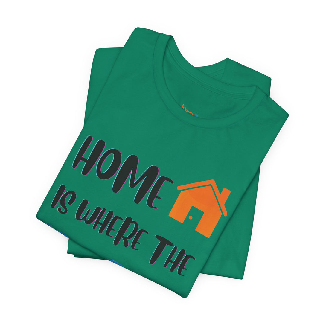 brillasTU Home Is Where The Dog Is Shirt Dog Lover Gift Cotton