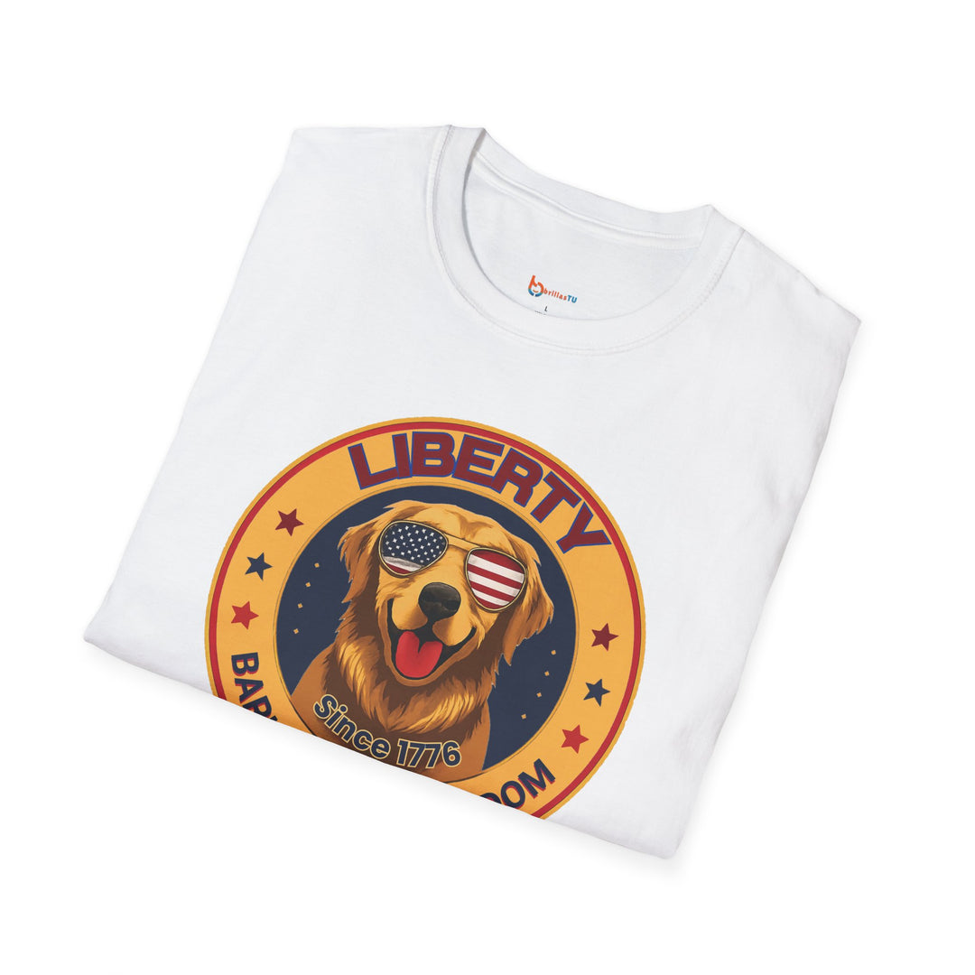 BrillasTU Liberty Dog Patriotic Tee - Unisex Freedom Lover Shirt - brillasTU #