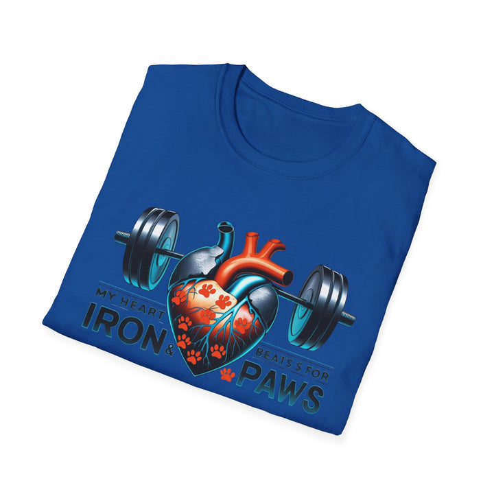 Iron & Paws Heartbeat T-Shirt, Gym Shirt, Pet Lover Gift, Fitness Apparel, Dog Owner Tee, Motivational Workout Wear