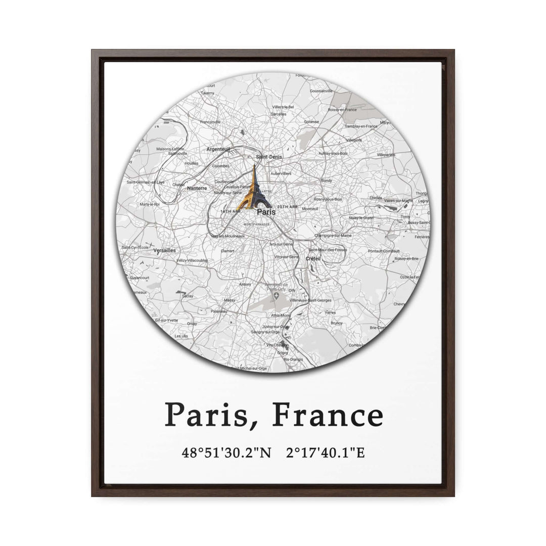 Paris France Map Gallery Canvas Wraps, Vertical FrameParis France Map Gallery Canvas Wraps, Vertical Frame. Let your personality be reflected in the artwork adorning your walls. This vertical gallery-wrapped canvas print will always look as tight and flat