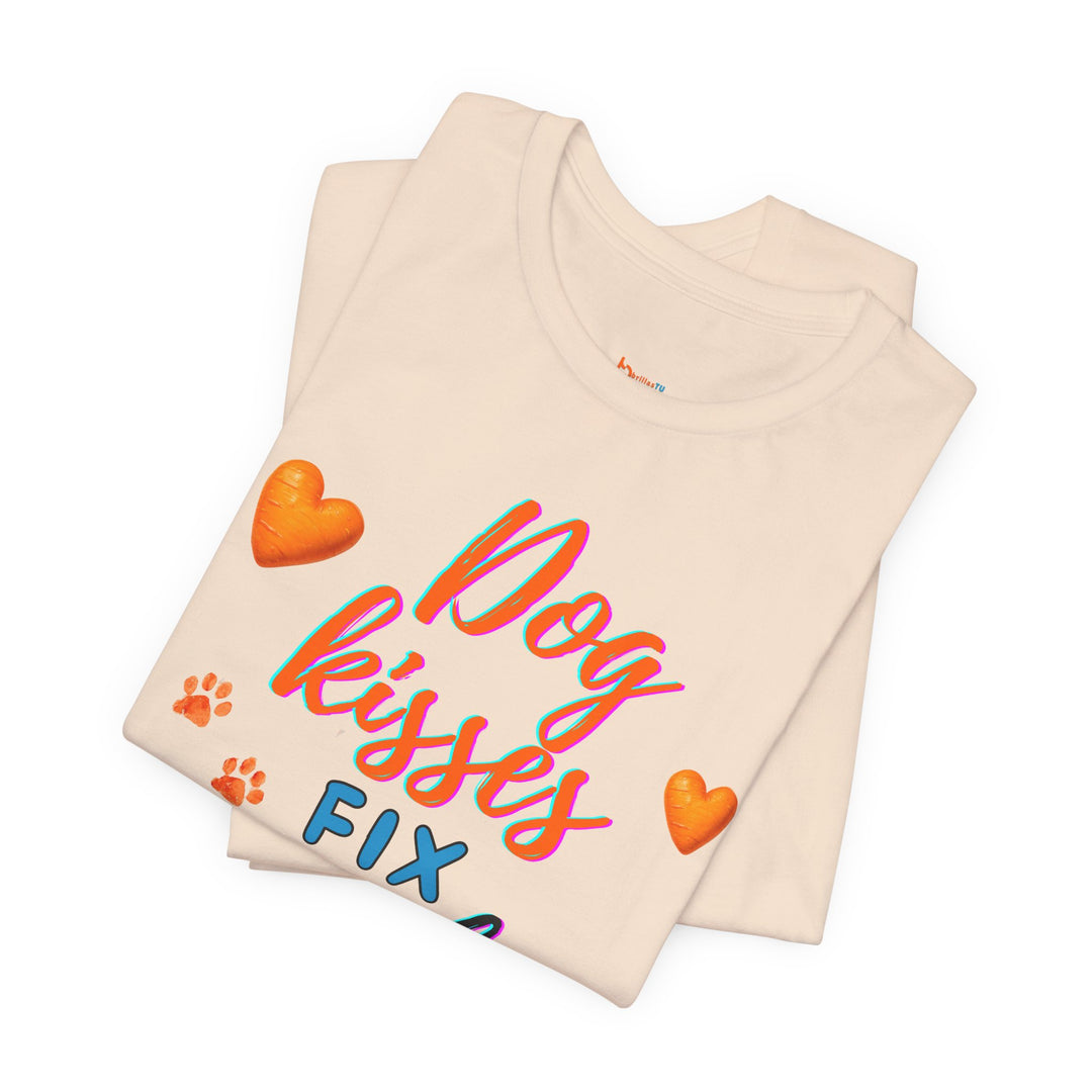 brillasTU Dog Kisses Tee Dog Lover Soft Cotton