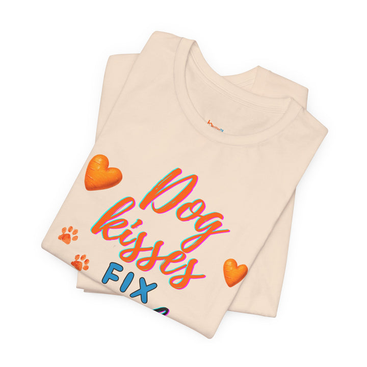 brillasTU Dog Kisses Tee Dog Lover Soft Cotton