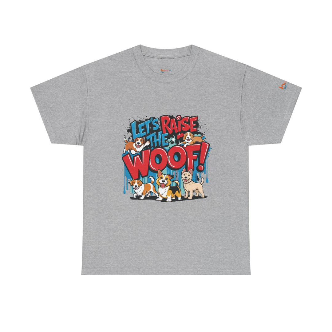 Camiseta — "¡A ladrar!" con estampado de perros de dibujos animados