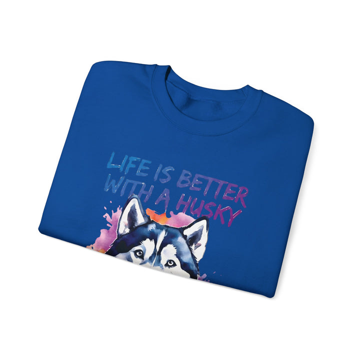BrillasTU Life is Better with a Husky Crewneck - Unisex Sweatshirt - brillasTU #