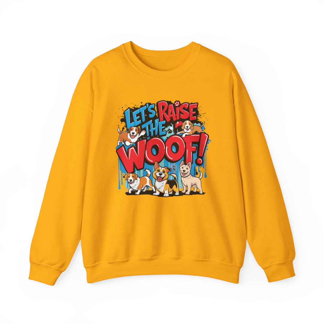 Dog Lover Sweatshirt - Let's Raise the Woof - Unisex Sweatshirt, Dog Enthusiast Gift, Funny Animal Lover Jumper, Cozy Crewneck Pullover, Pet