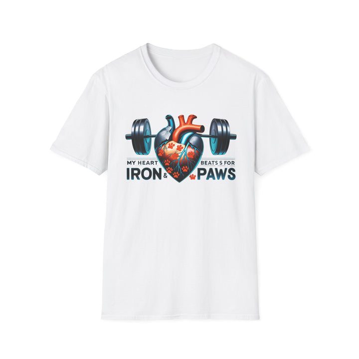 Iron & Paws Heartbeat T-Shirt, Gym Shirt, Pet Lover Gift, Fitness Apparel, Dog Owner Tee, Motivational Workout Wear