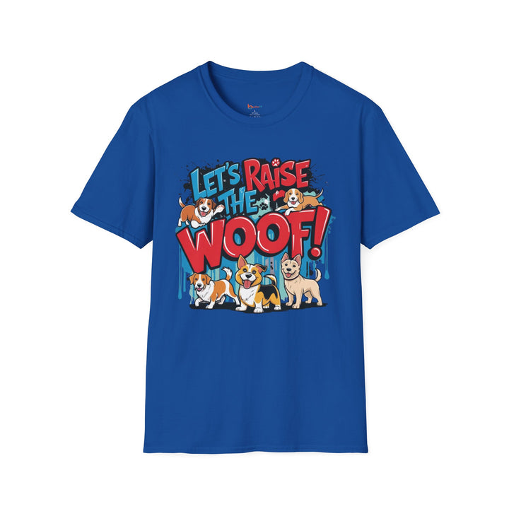 Let’s Raise the Woof! Dog Graphic T-Shirt - brillasTU #