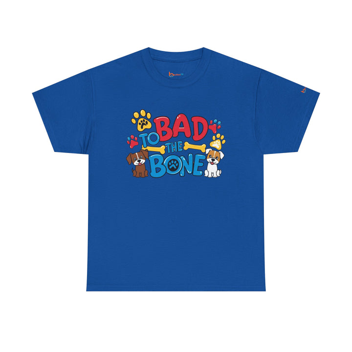 Bad to the Bone Dog Lover T-Shirt - Paw Print Graphic Tee
