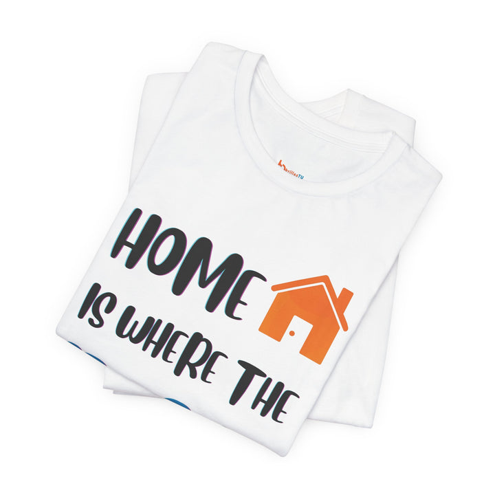 brillasTU Home Is Where The Dog Is Shirt Dog Lover Gift Cotton