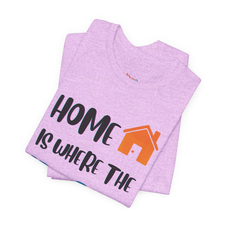 brillasTU Home Is Where The Dog Is Shirt Dog Lover Gift Cotton