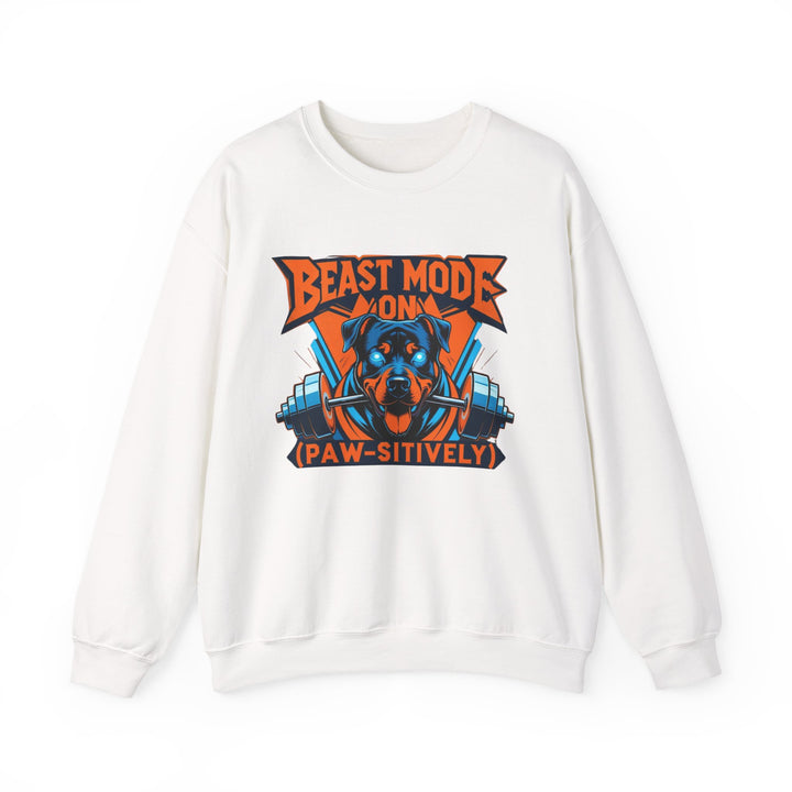 Sudadera unisex Beast Mode, regalo divertido para amantes de las mascotas, sudadera de cuello redondo, ropa acogedora para amantes de los perros, sudadera para amantes de los animales