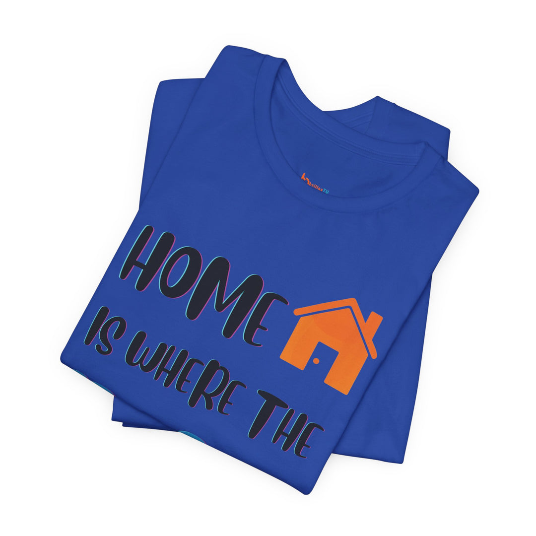 brillasTU Home Is Where The Dog Is Shirt Dog Lover Gift Cotton