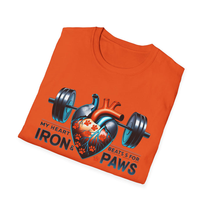 Iron & Paws Heartbeat T-Shirt, Gym Shirt, Pet Lover Gift, Fitness Apparel, Dog Owner Tee, Motivational Workout Wear