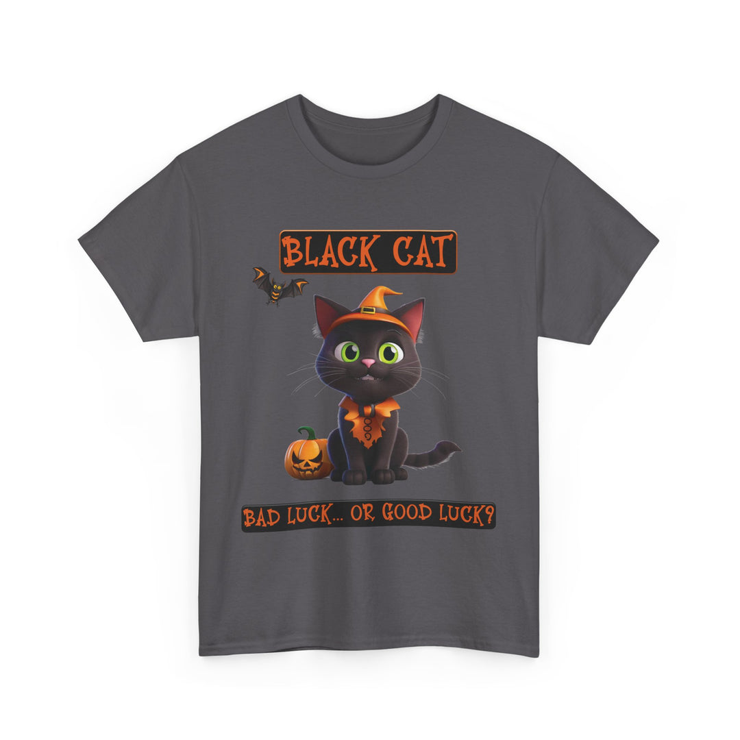 Black Cat, Bad Luck... Or Good Luck? Customized Gildan Unisex Heavy Cotton Tee - brillasTU