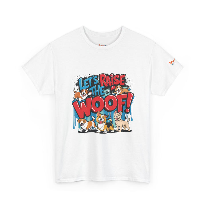 Camiseta — "¡A ladrar!" con estampado de perros de dibujos animados