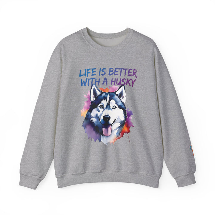 BrillasTU Life is Better with a Husky Crewneck - Unisex Sweatshirt - brillasTU #