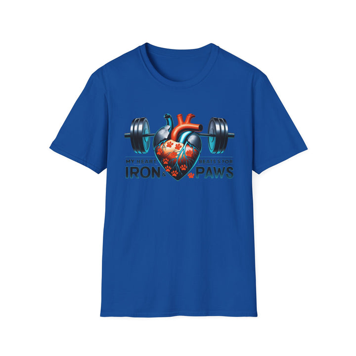 Iron & Paws Heartbeat T-Shirt, Gym Shirt, Pet Lover Gift, Fitness Apparel, Dog Owner Tee, Motivational Workout Wear
