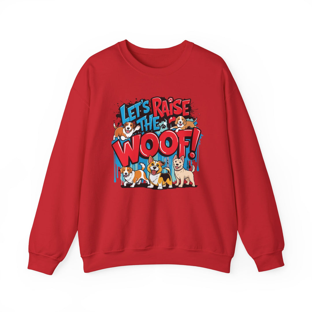 Dog Lover Sweatshirt - Let's Raise the Woof - Unisex Sweatshirt, Dog Enthusiast Gift, Funny Animal Lover Jumper, Cozy Crewneck Pullover, Pet