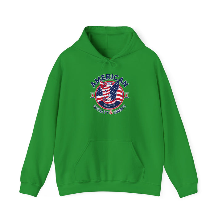 American Spirit Hoodie Patriotic Loyalty & Liberty Unisex Sweatshirt