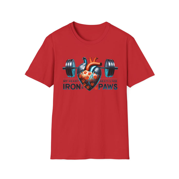 Iron & Paws Heartbeat T-Shirt, Gym Shirt, Pet Lover Gift, Fitness Apparel, Dog Owner Tee, Motivational Workout Wear