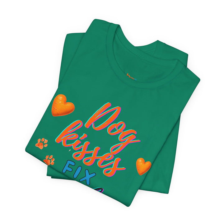 brillasTU Dog Kisses Tee Dog Lover Soft Cotton