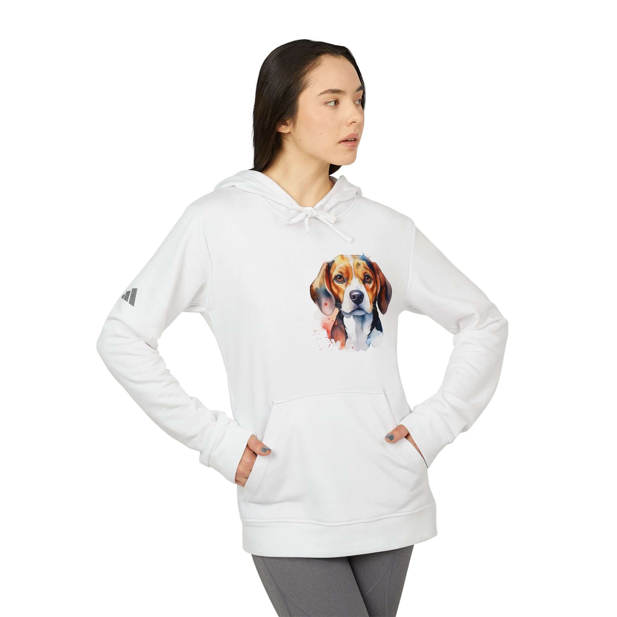 Unisex Fleece Hoodie, All You Need is Love And a Dog, Custom Adidas Sweatshirt, Pet Parent Apparel - brillasTU