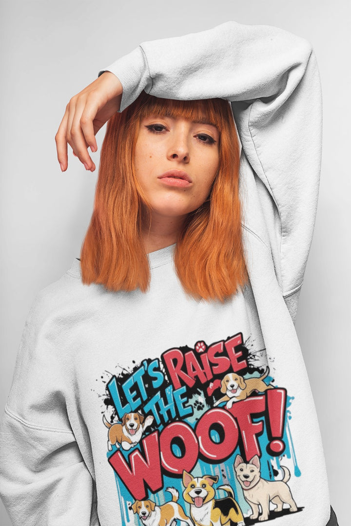 Sudadera para amantes de los perros - ¡Aumentemos la paciencia! - Sudadera unisex, regalo para amantes de los perros, suéter divertido para amantes de los animales, suéter acogedor de cuello redondo, regalo para mascotas.