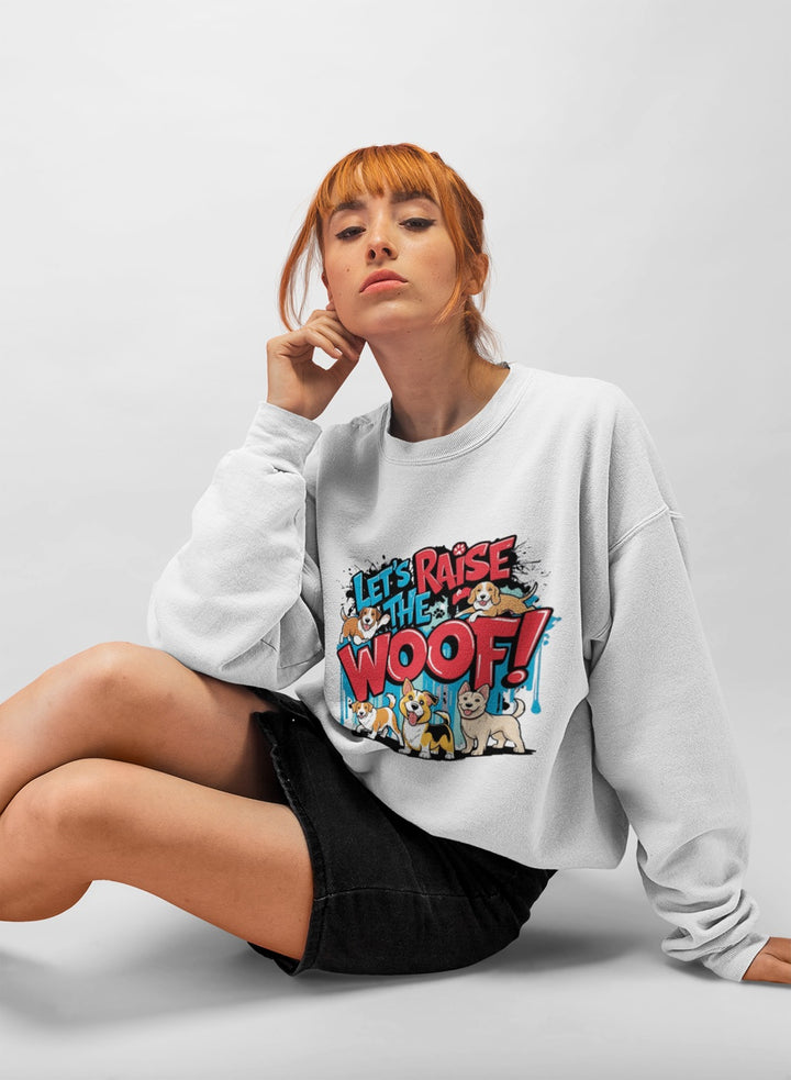 Sudadera para amantes de los perros - ¡Aumentemos la paciencia! - Sudadera unisex, regalo para amantes de los perros, suéter divertido para amantes de los animales, suéter acogedor de cuello redondo, regalo para mascotas.