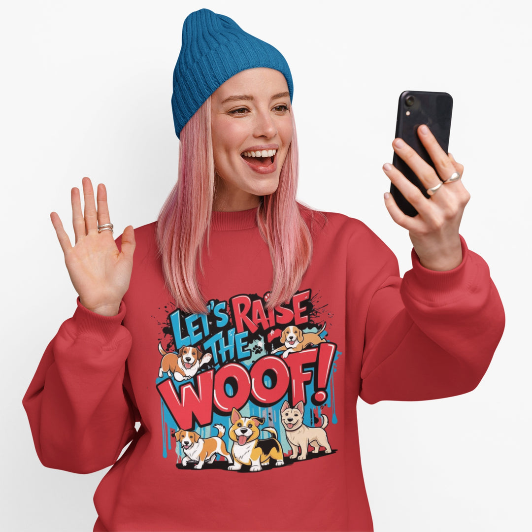 Sudadera para amantes de los perros - ¡Aumentemos la paciencia! - Sudadera unisex, regalo para amantes de los perros, suéter divertido para amantes de los animales, suéter acogedor de cuello redondo, regalo para mascotas.