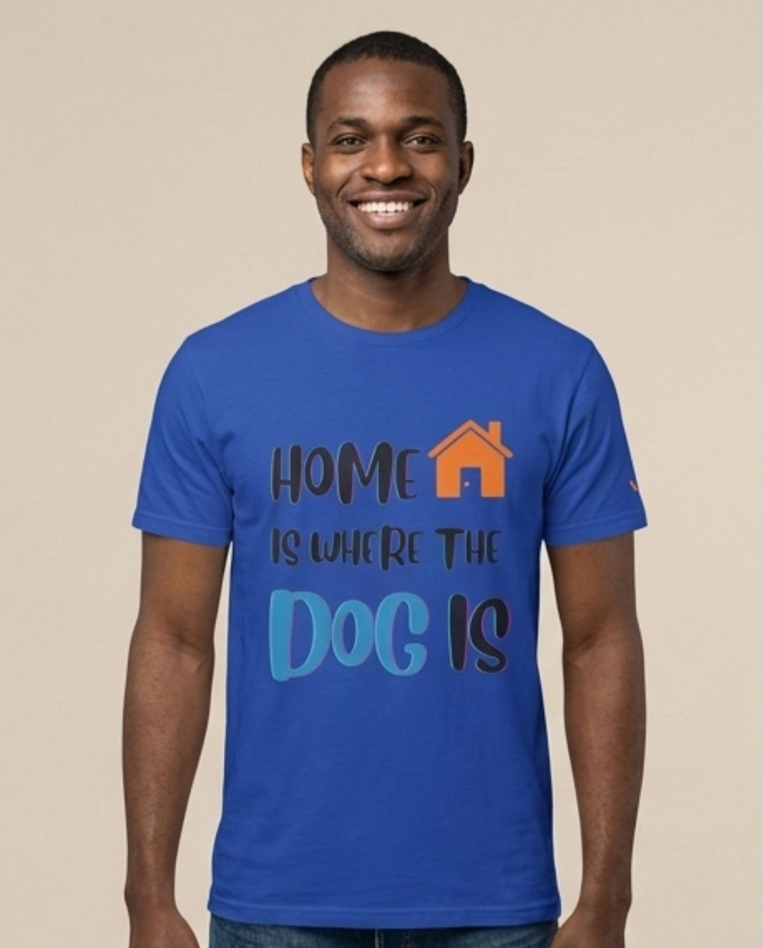 brillasTU Home Is Where The Dog Is Shirt Dog Lover Gift Cotton