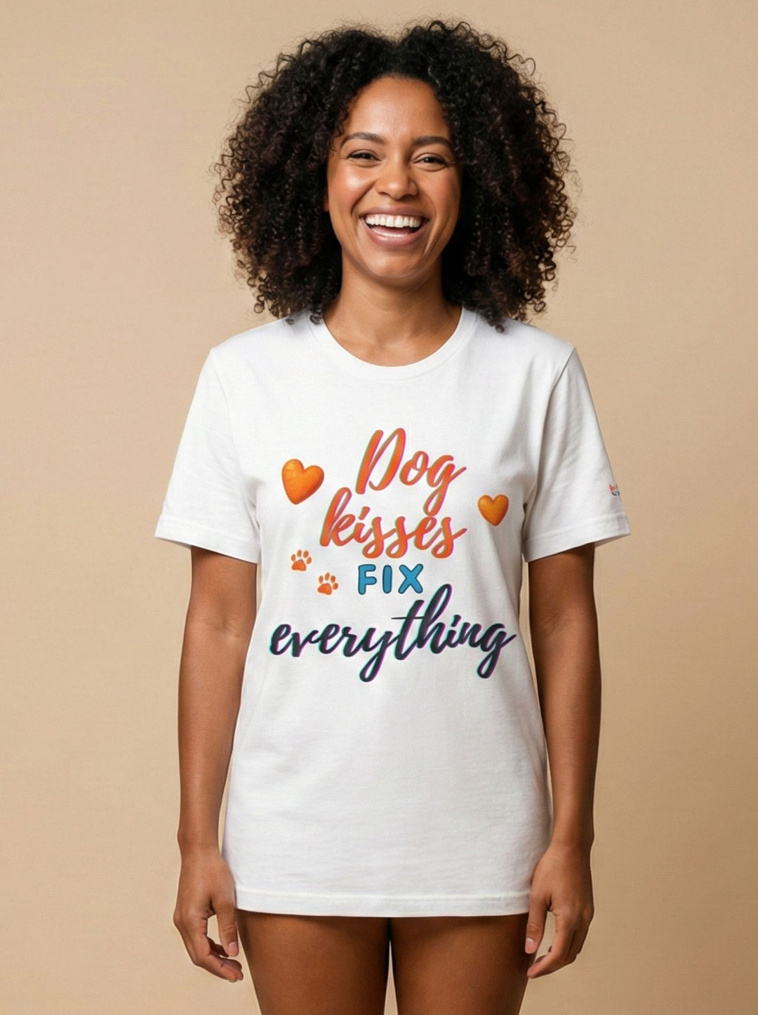 brillasTU Dog Kisses Tee Dog Lover Soft Cotton