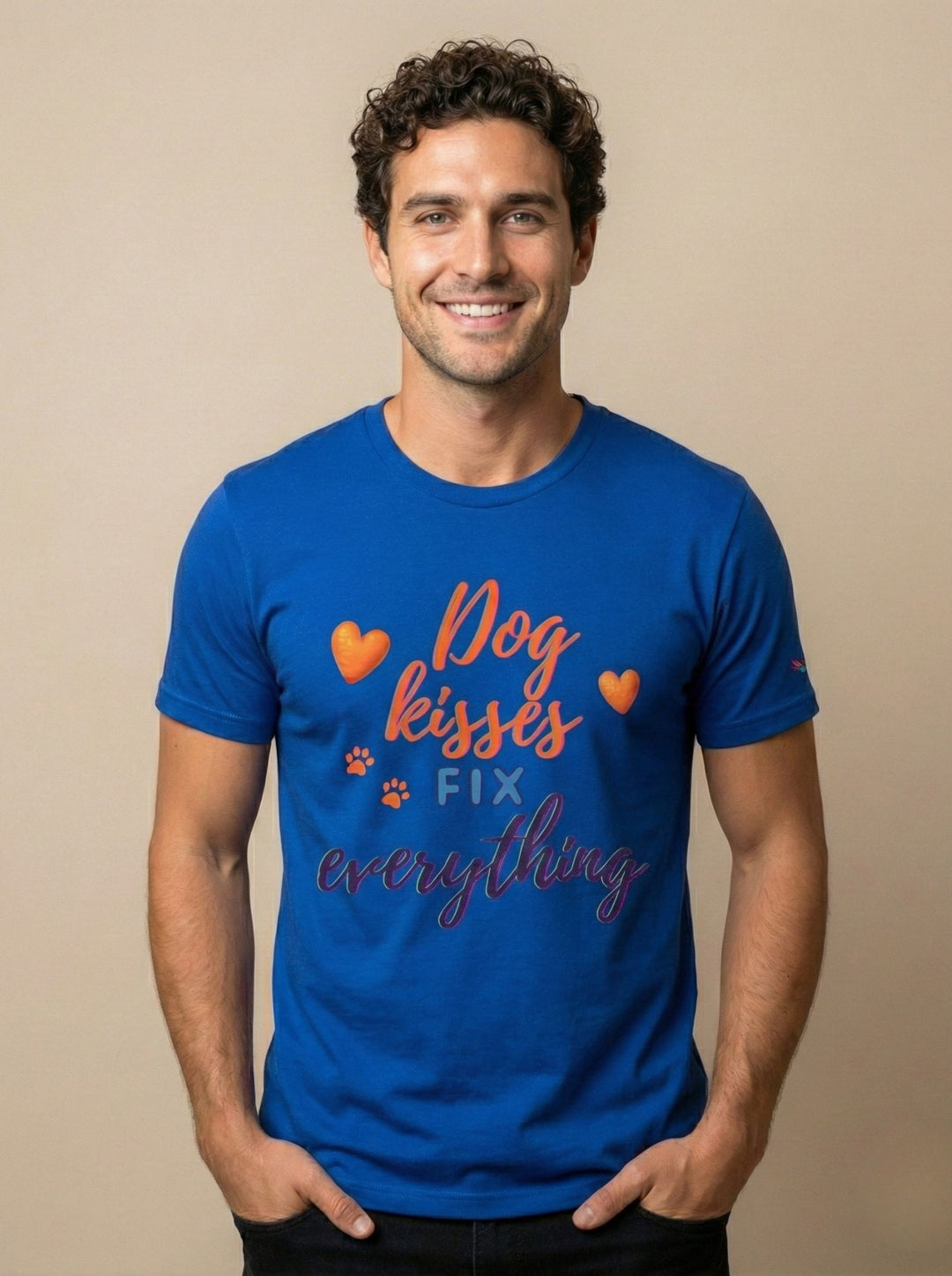 brillasTU Dog Kisses Tee Dog Lover Soft Cotton