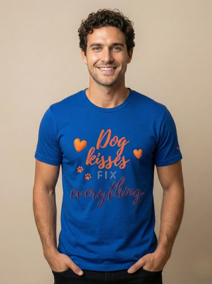 brillasTU Dog Kisses Tee Dog Lover Soft Cotton