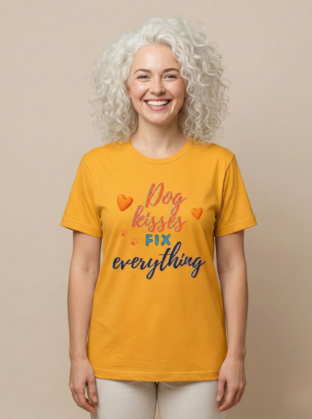 brillasTU Dog Kisses Tee Dog Lover Soft Cotton
