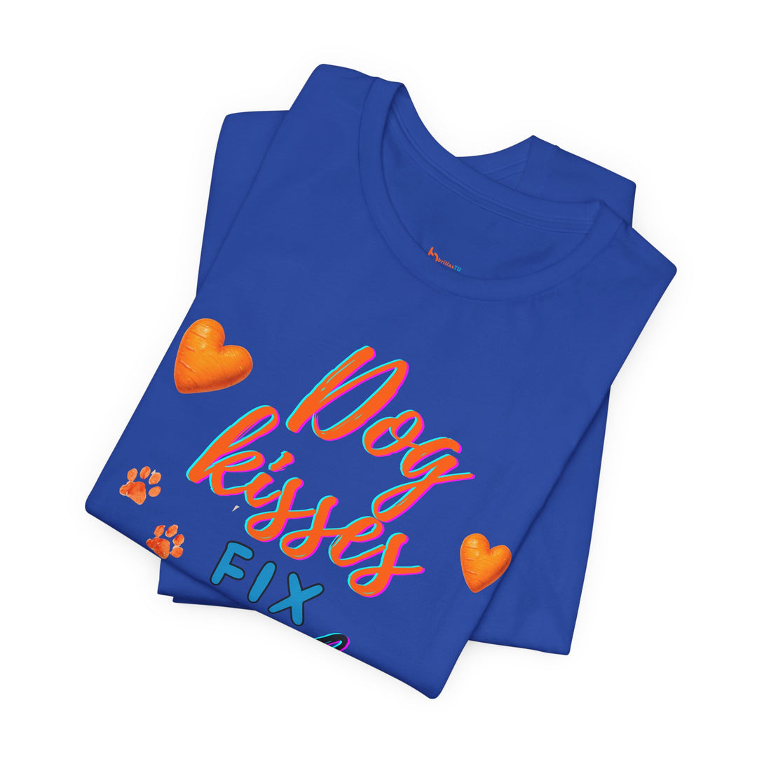 brillasTU Dog Kisses Tee Dog Lover Soft Cotton