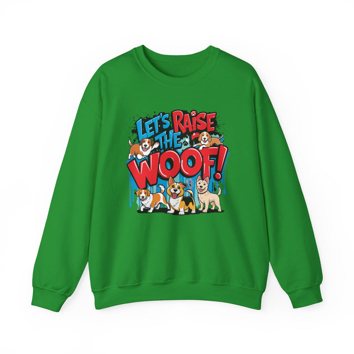 Dog Lover Sweatshirt - Let's Raise the Woof - Unisex Sweatshirt, Dog Enthusiast Gift, Funny Animal Lover Jumper, Cozy Crewneck Pullover, Pet