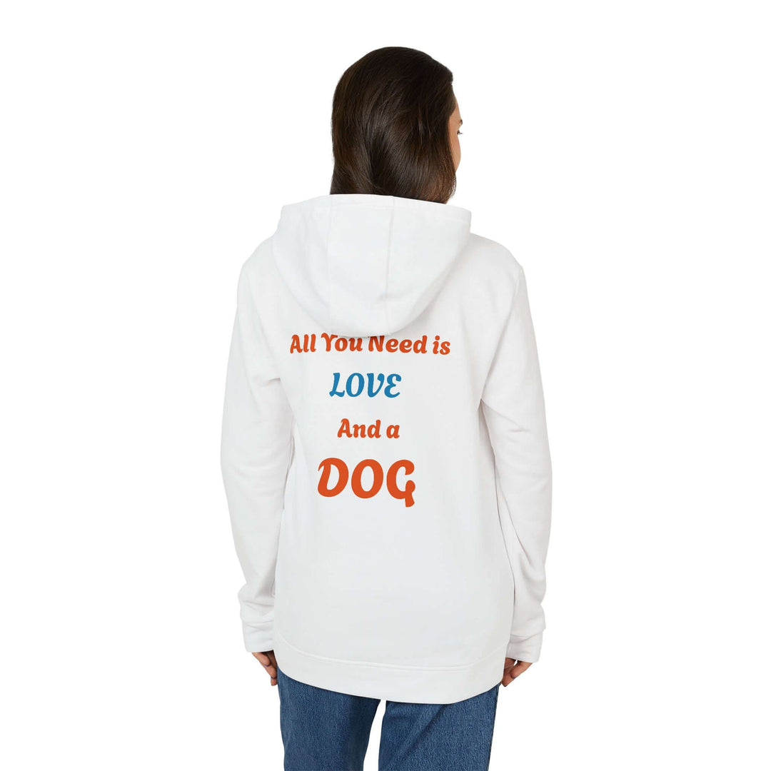 Unisex Fleece Hoodie, All You Need is Love And a Dog, Custom Adidas Sweatshirt, Pet Parent Apparel - brillasTU