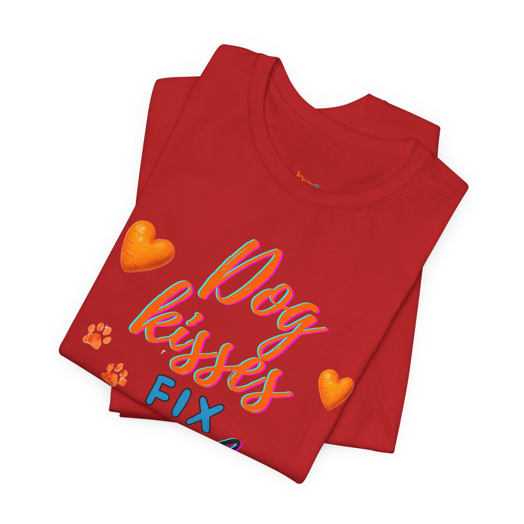 brillasTU Dog Kisses Tee Dog Lover Soft Cotton