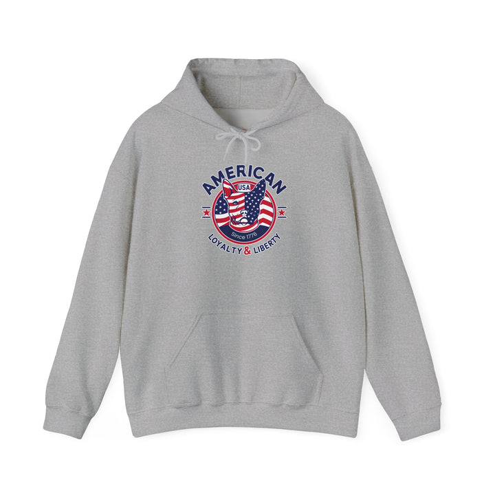 American Spirit Hoodie Patriotic Loyalty & Liberty Unisex Sweatshirt