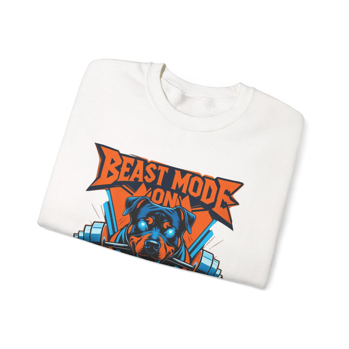 Sudadera unisex Beast Mode, regalo divertido para amantes de las mascotas, sudadera de cuello redondo, ropa acogedora para amantes de los perros, sudadera para amantes de los animales