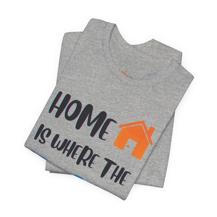 brillasTU Home Is Where The Dog Is Shirt Dog Lover Gift Cotton