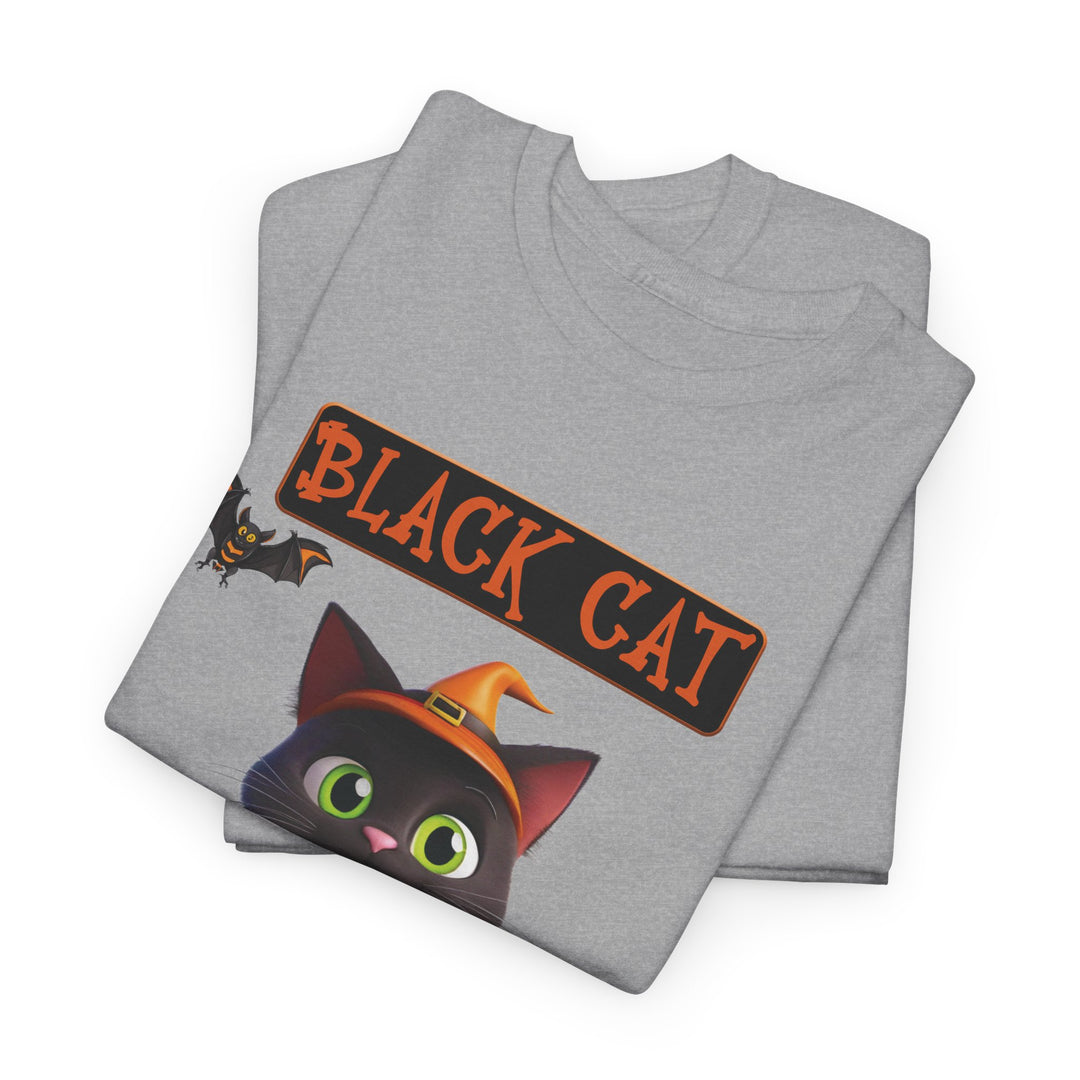 Black Cat, Bad Luck... Or Good Luck? Customized Gildan Unisex Heavy Cotton Tee